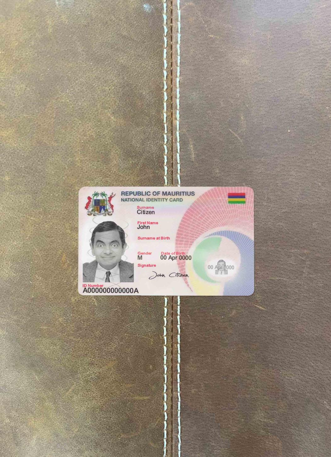 Mauritius ID photolook FRONT PSD template